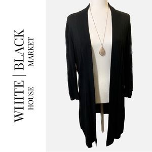 White House | Black Market Black Long Sleeve Knit Cardigan (size S)